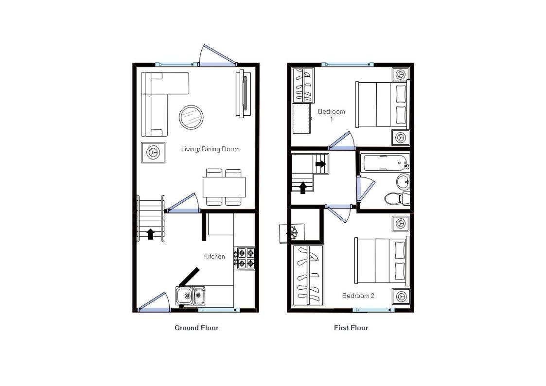 Modern 2 Bed House Sleeps 6 Southam Town Centre - Inspire Homes Ltd Екстериор снимка